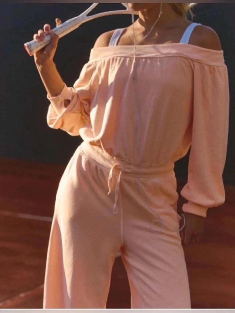 NWT Free People Movement S One to Beat Onesie in Pastel Peach 🍑 Jumpsuit New - Picture 3 of 9